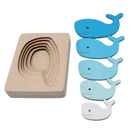 PUZZLE A STRATI- LA BALENA