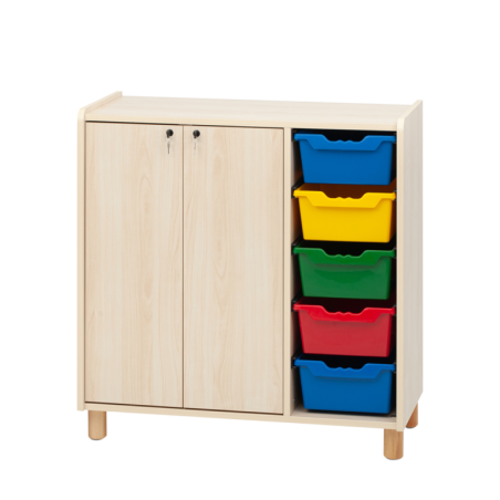 Mobile porta vaschette in legno