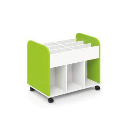 Carrello per libri e giochi su ruote